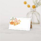 Carte De Placement trompette clocher nénette orange mariage place car (Dos)