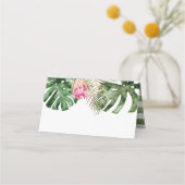 Carte De Placement Tropical aquarelle verdure (Devant)