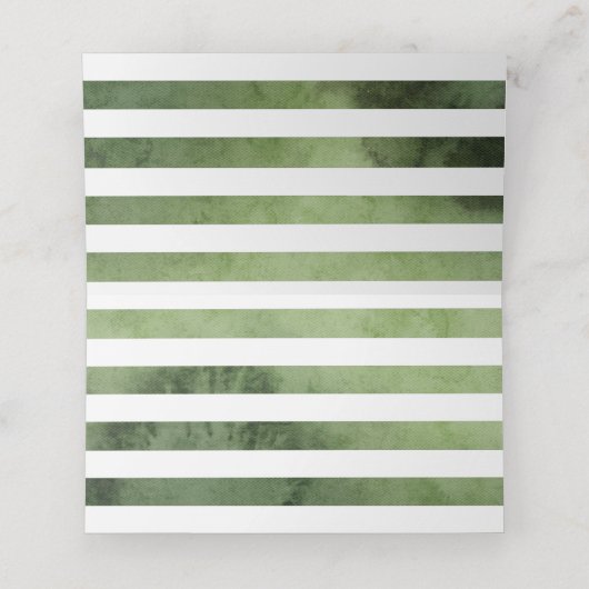 Carte De Placement Tropical aquarelle verdure (Intérieur déplié)