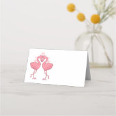 Carte De Placement Tropical Flamingo Beach Pink Wedding Escort (Devant)