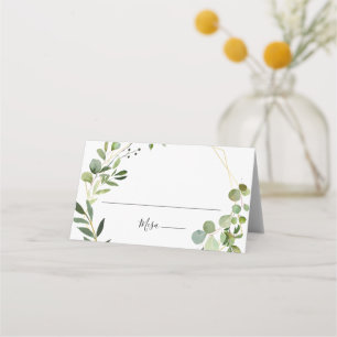 Carte De Placement Tropical Green Feuille Espagnol Mariage Carte Plac