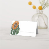 Carte De Placement Tropical Leaf and Papaya Fill in (Devant)