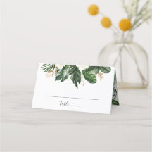 Tropical Moderne Palm Beach Floral Gold Leaf