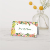 Carte De Placement Tropical Summer Floral Birthday Place Card (Dos)
