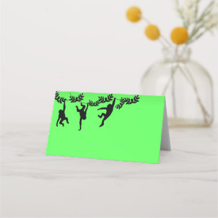 Carte De Placement Troupe de singes suspendus alignés