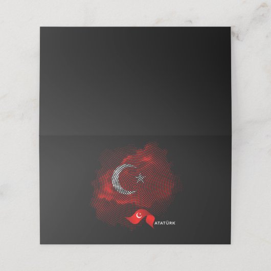 Carte De Placement Turkey flag (Extérieur déplié)