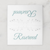 Carte De Placement Turquoise & Gris Elégant Mariage Réservé Carte Pla (Extérieur déplié)