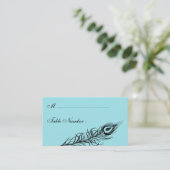 Carte De Placement Turquoise Shake your Tail Feathers Place Card (Debout devant)