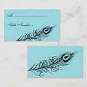 Carte De Placement Turquoise Shake your Tail Feathers Place Card (Devant / Derrière)