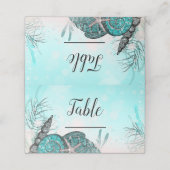 Carte De Placement Turquoise sous le Sea Shells Beach Sweet 16 Party (Extérieur déplié)