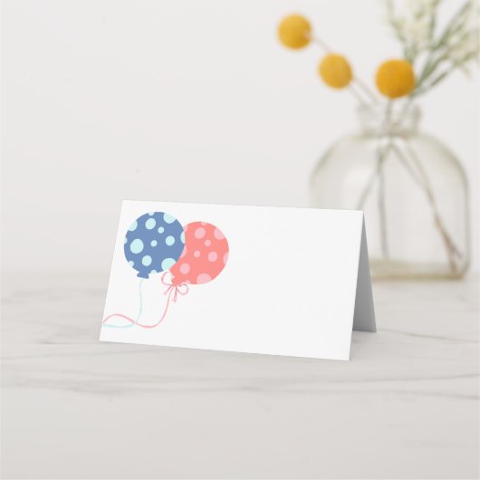 Carte De Placement Twins Baby Shower Party (Devant)