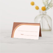 Carte De Placement Typographie d'arche en terre cuite moderne (Dos)