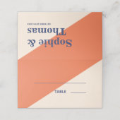 Carte De Placement Typographie moderne Gras Mariage Apricot Cream Mar (Extérieur déplié)