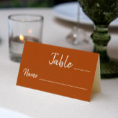 Carte De Placement Typographie moderne terracotta moderne mariage