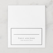 Carte De Placement Typographie noire - Noms des bordures d'une seule (Extérieur déplié)