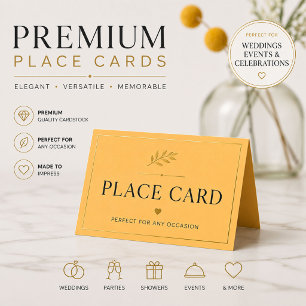 Carte De Placement un arrière - plan jaune avec un