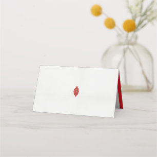 Carte De Placement un design rouge et marron sur un arrière - plan bl
