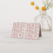Carte De Placement un fond rayé rose et blanc (Dos)