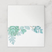 Carte De Placement Une carte de mariage succulente. Carte invité Cact (Extérieur déplié)