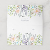 Carte De Placement Une végétation fleurie moderne et simple Réception (Extérieur déplié)