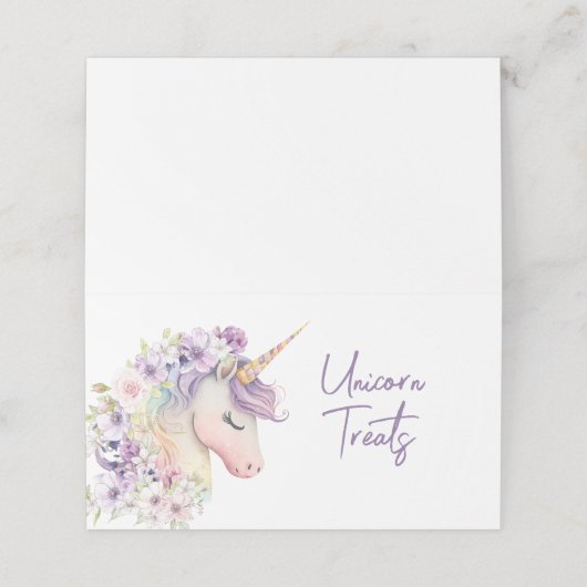 Carte De Placement Unicorne magique (Extérieur déplié)
