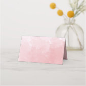 Carte De Placement Unique Dusty Rose Aquarelle Arrière - plan plié (Devant)
