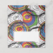 Carte De Placement Urban Grunge Graffiti Swirls Dinner Party (Extérieur déplié)