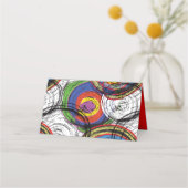 Carte De Placement Urban Grunge Graffiti Swirls Dinner Party (Dos)