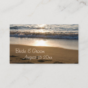 Carte De Placement Vague au coucher du soleil Mariage Place de réglag