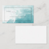 Carte De Placement Vagues aquarelles bleues calmes (Devant / Derrière)