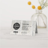 Carte De Placement Valentines Day Hearts Modern Rustic Wood Carte cad (Dos)