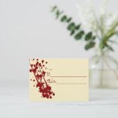 Carte De Placement Vampire Halloween Faux Mariages de sang (Debout devant)