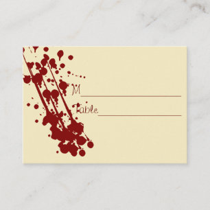 Carte De Placement Vampire Halloween Faux Mariages de sang