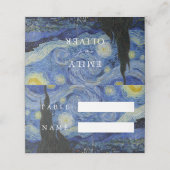 Carte De Placement Van Gogh Starry Mariage de nuit (Extérieur déplié)
