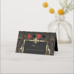 Carte De Placement Vegas Casino Royale Art Deco 50th Birthday<br><div class="desc">ANY AGE ! ANY EVENT ! Royal, Vintage card design Great Gatsby and Casino théed. It features a Great Gatsby, Roaring 1920's old Hollywood Art Deco style shape, royal faux gold freer-de-lis, vintage fonts, as well, playing cards suits with a golden edges, Art Deco pattern. Use Personalize tool to add...</div>