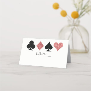 Carte De Placement Vegas Pink Faux Parties scintillant Carte Place av