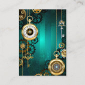 Carte De Placement Veille bijoux Steampunk sur un Arrière - plan vert (Devant)