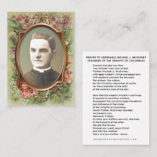 Carte De Placement Ven. Michael McGivney Chevaliers de Colomb CARD