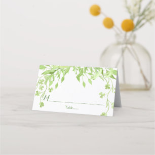 Carte De Placement Verdure Aquarelle Clover Mariage Floral