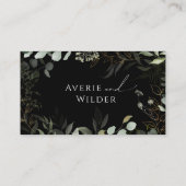 Carte De Placement Verdure et or | Noir et blanc plat (Dos)