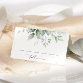 Carte De Placement Verdure, Feuilles d'Eucalyptus, Mariage botanique