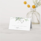 Carte De Placement Verdure, Feuilles d'Eucalyptus, Mariage Botanique (Devant)