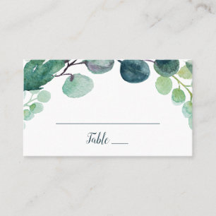 Carte De Placement Verdure luxuriante et Mariage d'Eucalyptus