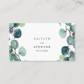 Carte De Placement Verdure luxuriante et Mariage d'Eucalyptus (Dos)