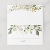 Carte De Placement Verdure mariage Foliage Aquarelle blanche Floral P (Extérieur déplié)
