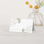 Carte De Placement Verdure rustique Foliage Gold Mariage Douche (Dos)