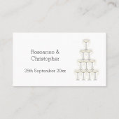 Carte De Placement Verres à Champagne Mariage Simple (Dos)