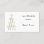 Carte De Placement Verres à Champagne Mariage Simple (Devant)
