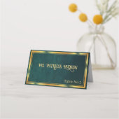 Carte De Placement Vert foncé vintage (Devant)