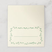Carte De Placement Vert Méditerranée Mariage manuscrit (Extérieur déplié)